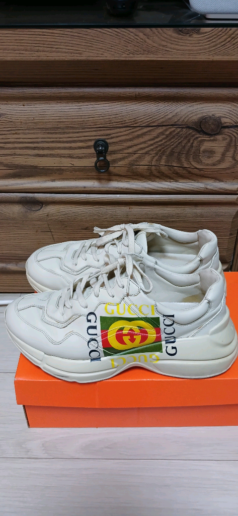 정품 구찌 라이톤 레더 스니커즈(260mm) 이미지