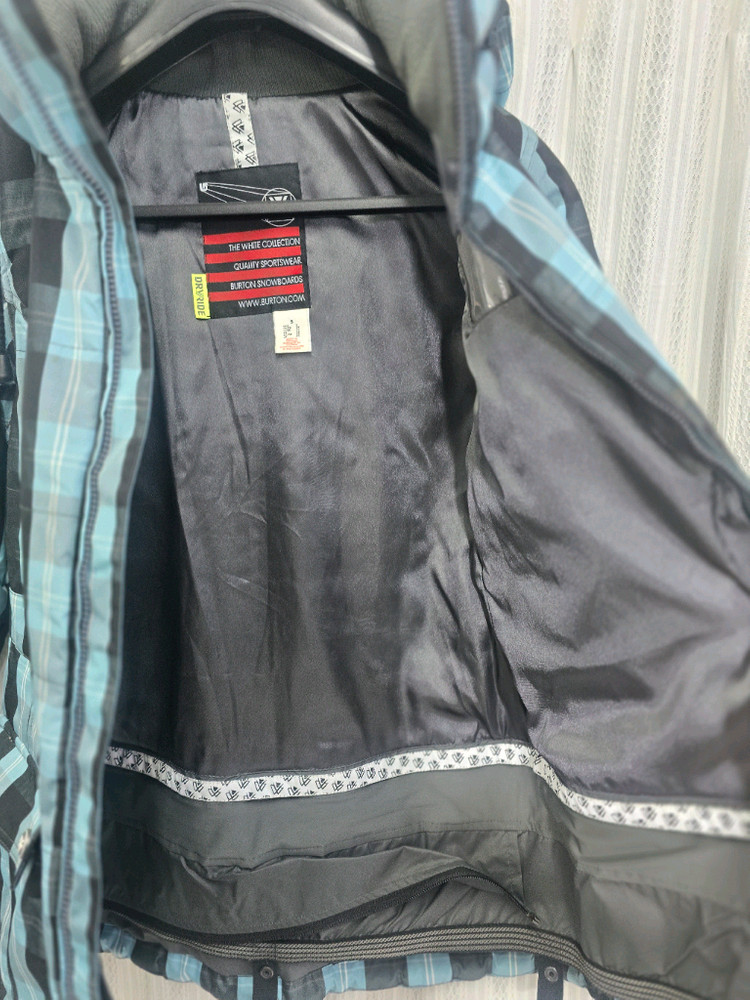 (정품) 버튼(BURTON) 여성 보드복 자켓 S - 체크 블루 이미지