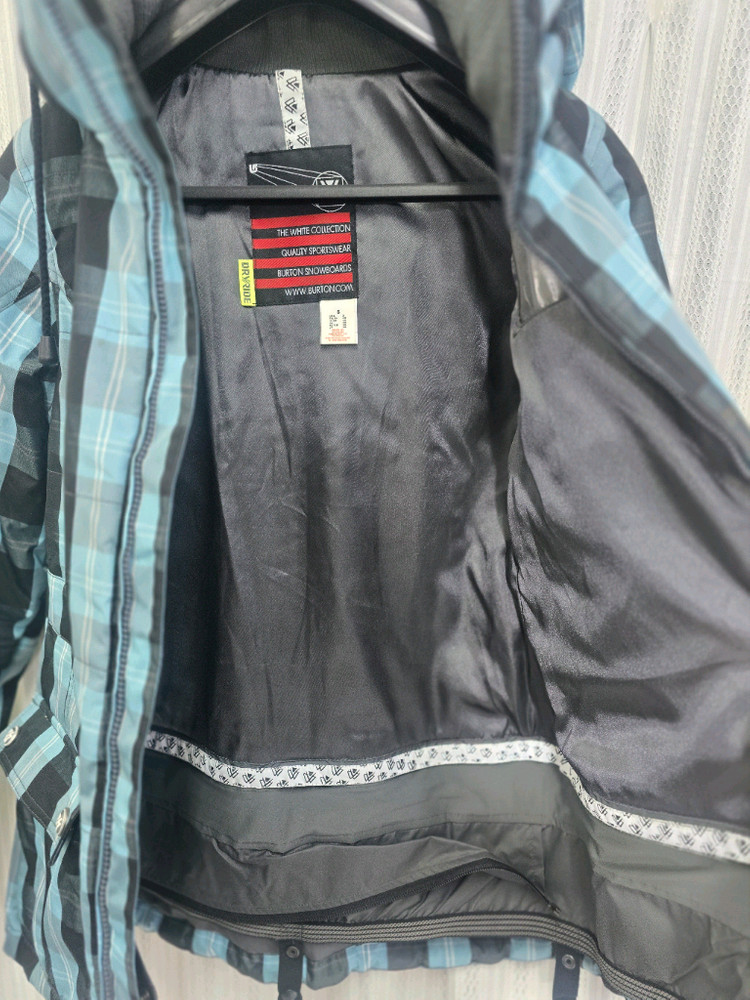 (정품) 버튼(BURTON) 여성 보드복 자켓 S - 체크 블루 이미지