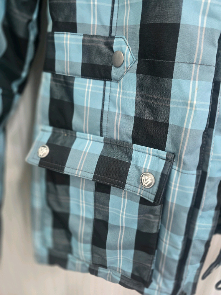 (정품) 버튼(BURTON) 여성 보드복 자켓 S - 체크 블루 이미지