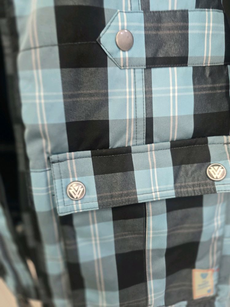 (정품) 버튼(BURTON) 여성 보드복 자켓 S - 체크 블루 이미지