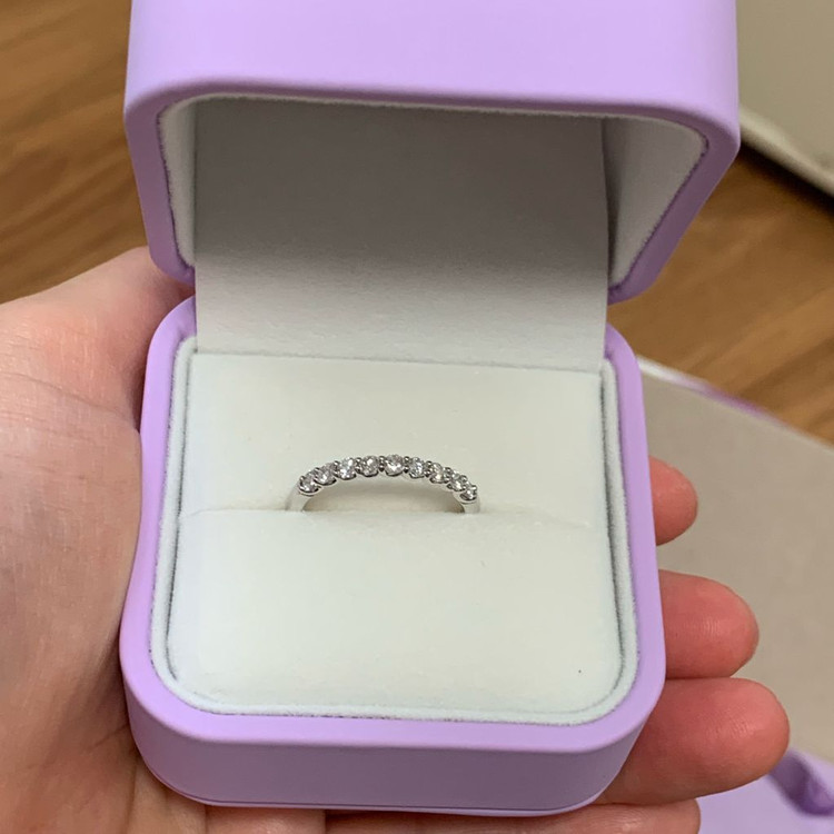 골든듀 18K 에일린 반지 가드링 천연다이아 이미지