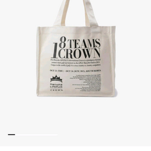 어뉴골프 인터내셔널 크라운 에코백 아이보리 (새상품) 이미지