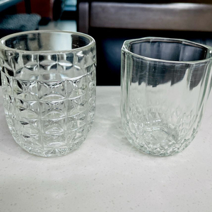 빈티지 유리컵,언더락잔 2개일괄 이미지