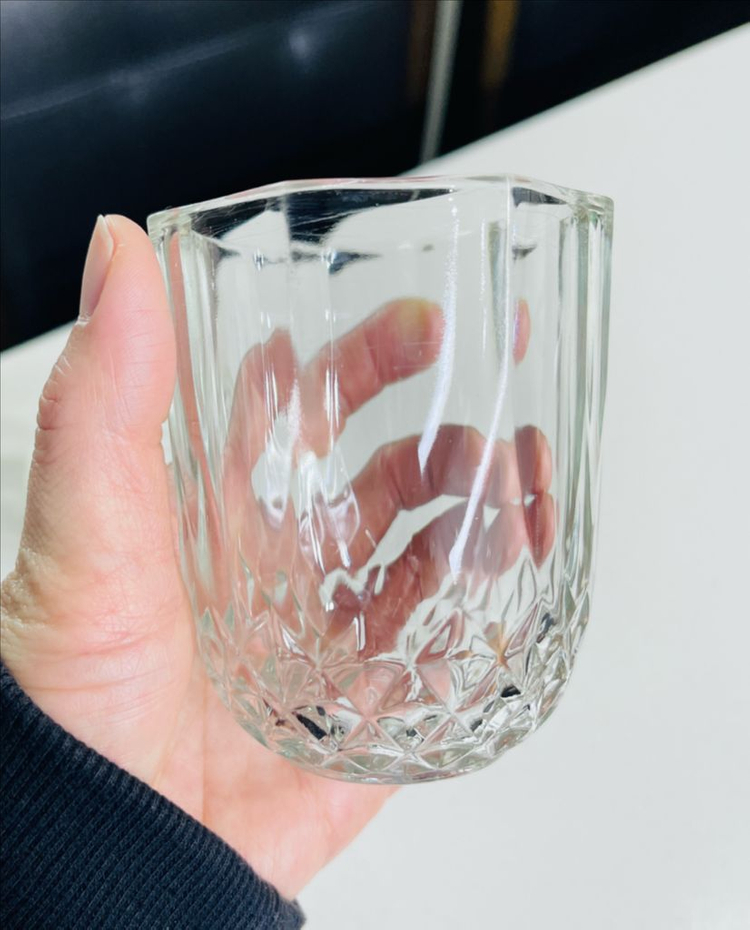 빈티지 유리컵,언더락잔 2개일괄 이미지