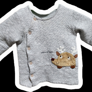 오가닉맘 아기 내복 상의 회색 나눔 이미지