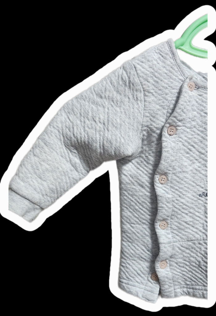 오가닉맘 아기 내복 상의 회색 나눔 이미지