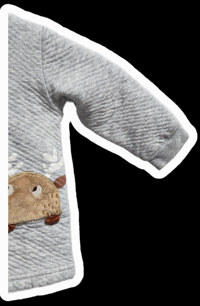 오가닉맘 아기 내복 상의 회색 나눔 이미지