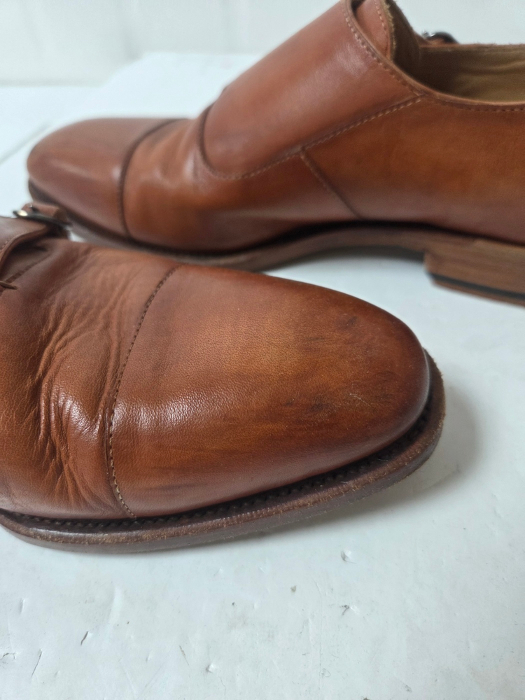 스펠로 남성 굿이어 더블몽크 스트랩 구두 브라운(250) 이미지