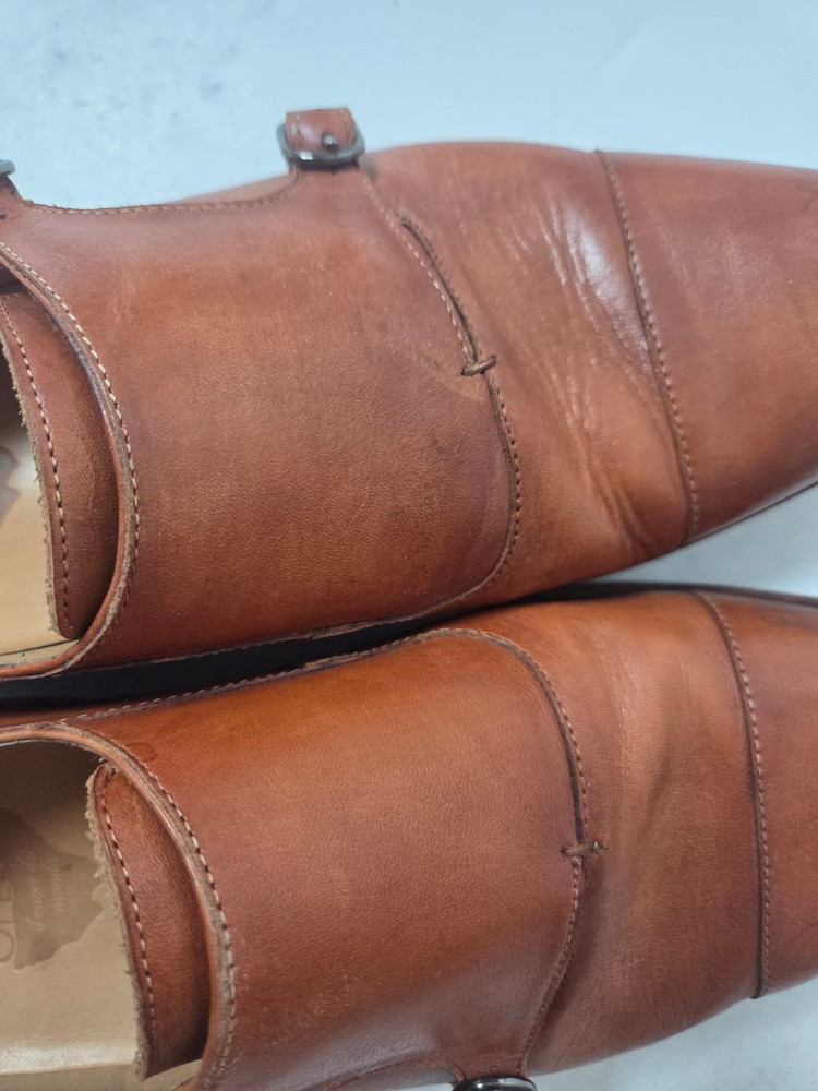 스펠로 남성 굿이어 더블몽크 스트랩 구두 브라운(250) 이미지