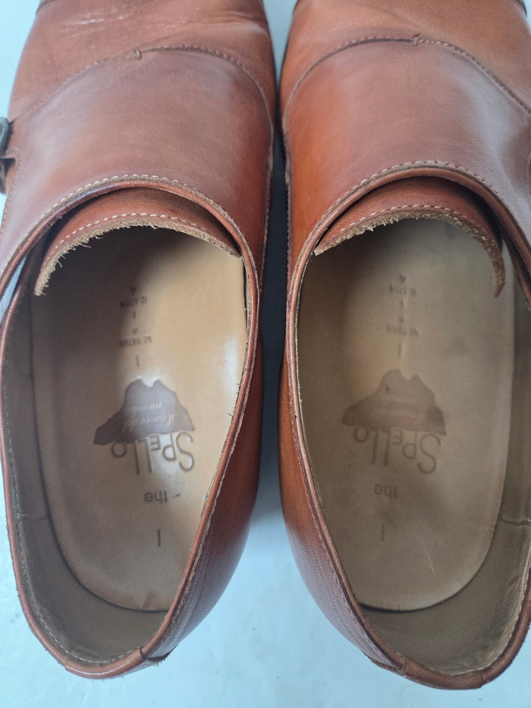 스펠로 남성 굿이어 더블몽크 스트랩 구두 브라운(250) 이미지