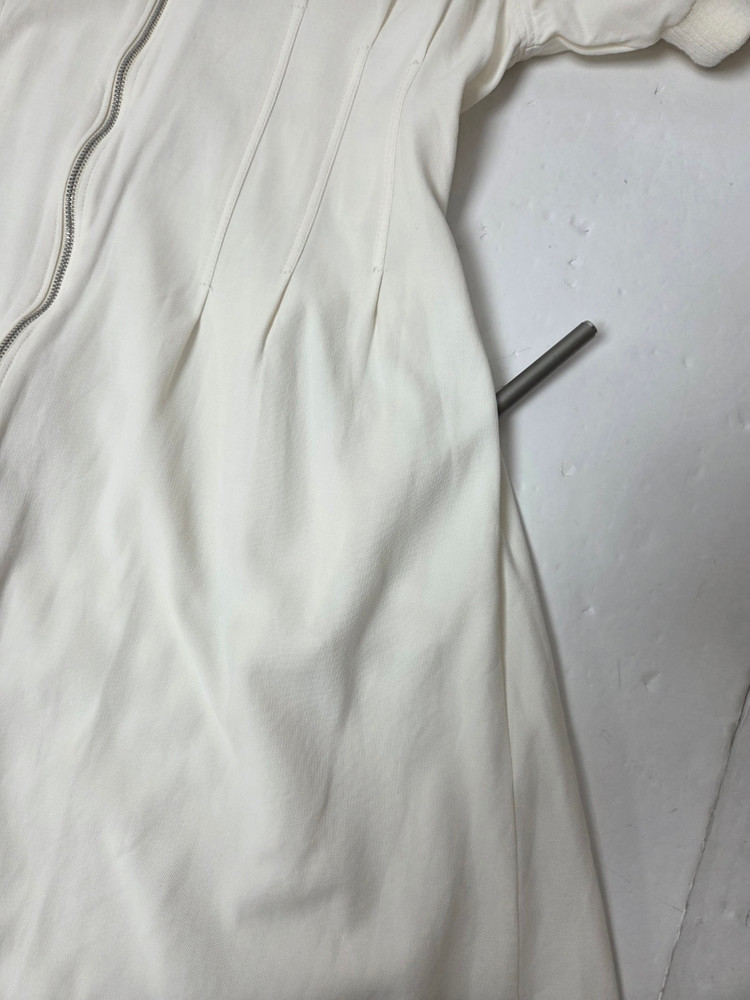 씨뉴욕 집업 허리끈 반팔 원피스 화이트(S) 이미지