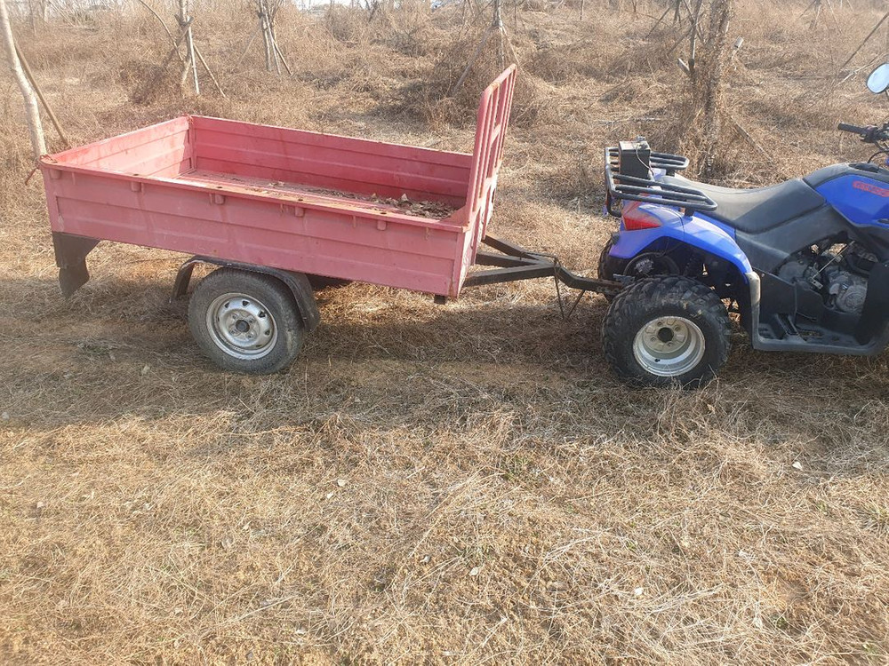 킴코 mxu300 제설 사륜 + 국산 대형 추레라 이미지