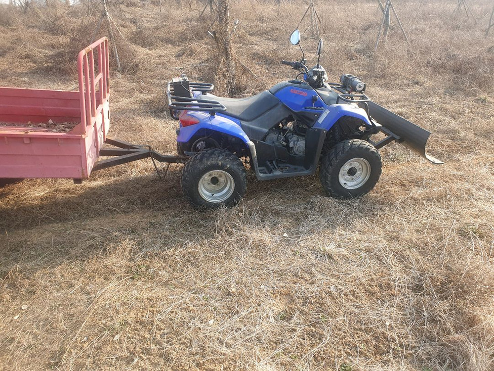 킴코 mxu300 제설 사륜 + 국산 대형 추레라 이미지