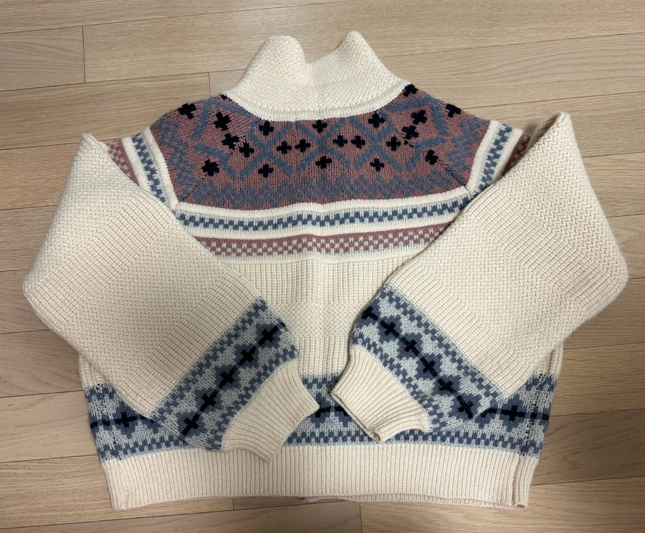 쇼퍼랜드 빈티지 카라 니트 가디건 모리걸 이미지