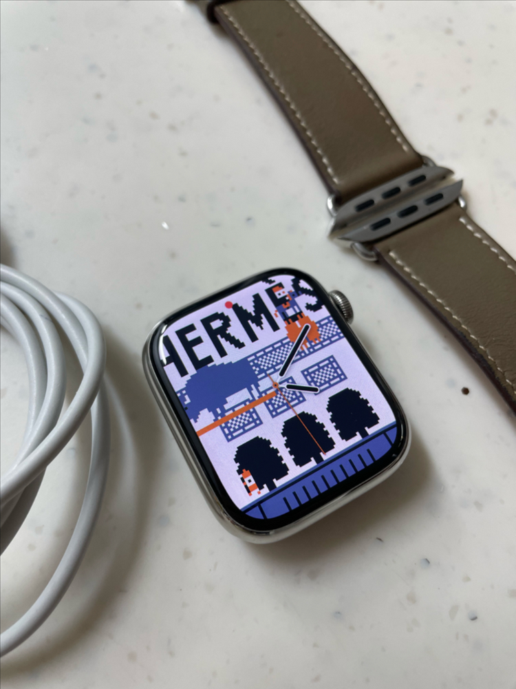 애플워치7에르메스 45mm 실버 SS급 이미지