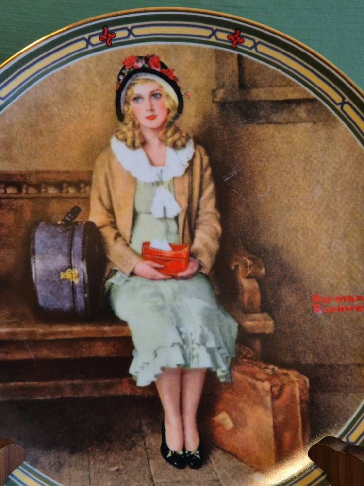 U.S.A엔틱 로먼록웰 한정판 장식접시 이미지