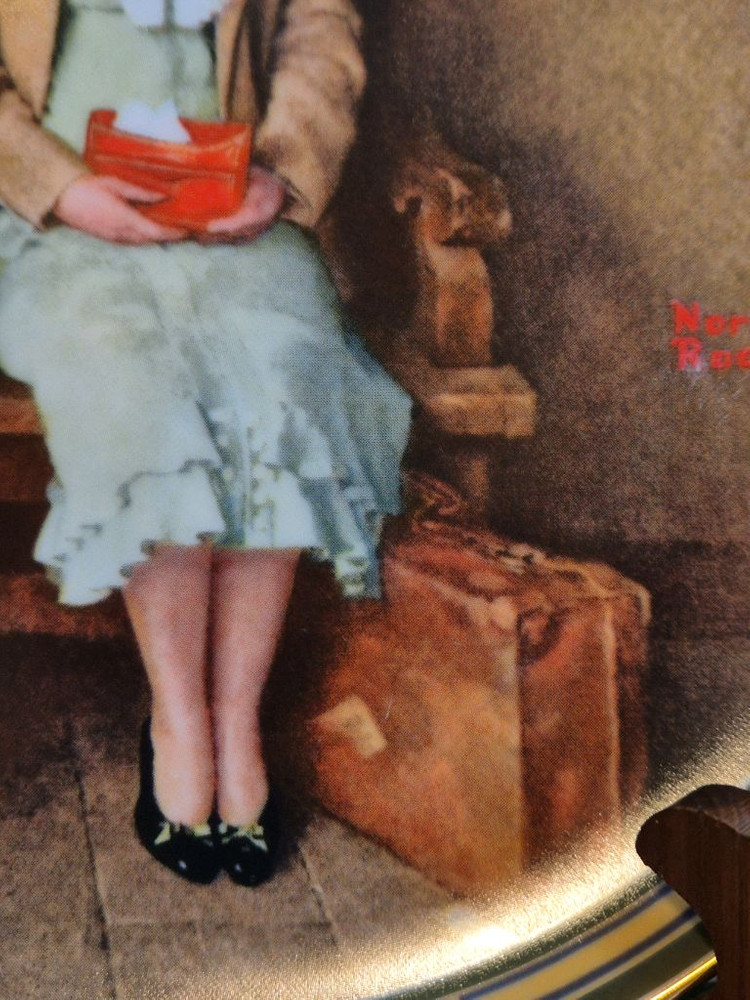 U.S.A엔틱 로먼록웰 한정판 장식접시 이미지