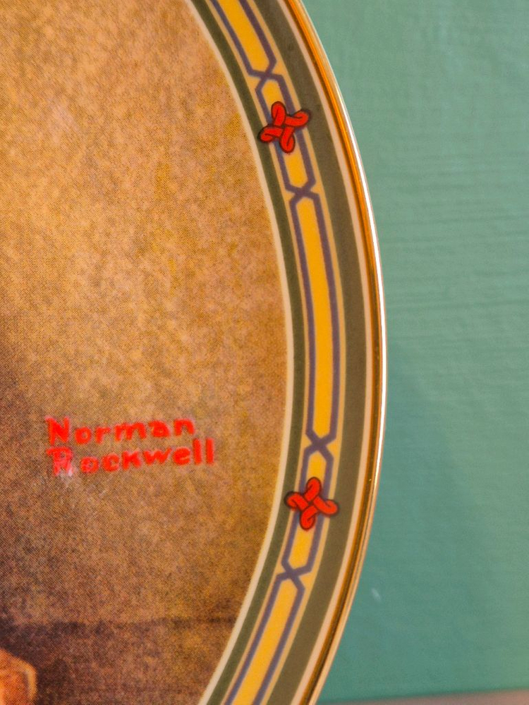 U.S.A엔틱 로먼록웰 한정판 장식접시 이미지