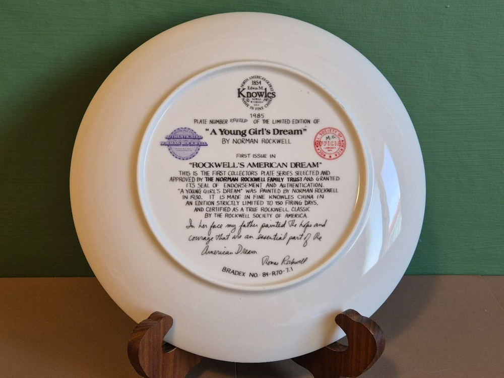 U.S.A엔틱 로먼록웰 한정판 장식접시 이미지