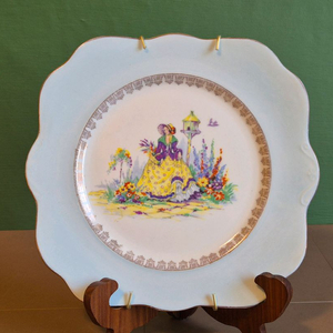 엔틱 영국 콜클로프 장식용 접시 이미지