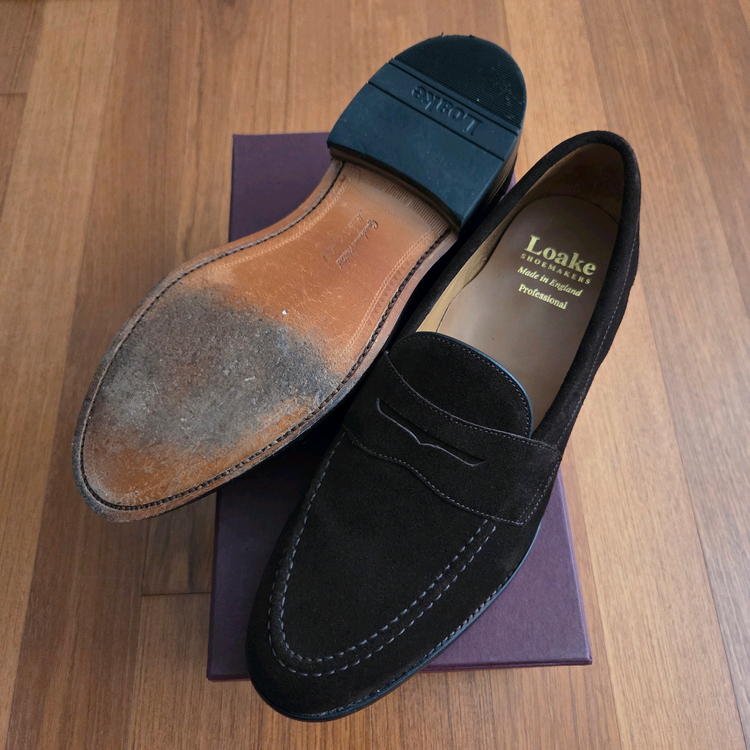 (UK9.5)로크 임페리얼 다크브라운 스웨이드 페니로퍼 이미지