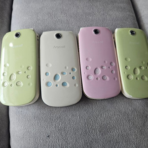 KT 조약돌폰 W9100 초레어폰 폴더폰 화이트.핑크.연두 이미지