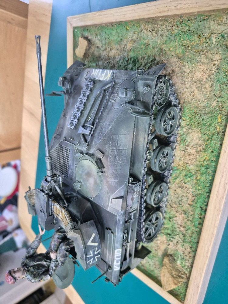 *각종교신가능*정밀도색프라모델(대형1/16디스플레이전용)RC카탱크호환&독일연방*비젤Mk2.0비네트작~바람에언덕에서 이미지