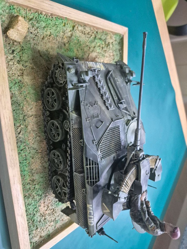 *각종교신가능*정밀도색프라모델(대형1/16디스플레이전용)RC카탱크호환&독일연방*비젤Mk2.0비네트작~바람에언덕에서 이미지