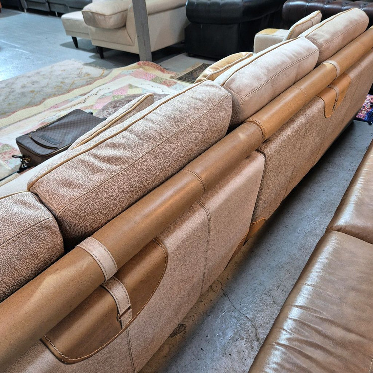 하이엔드 이태리 감마 최고급 누벅 전체 천연가죽 4인 소파쇼파 이미지