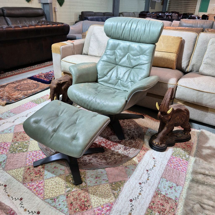 체리쉬 네스트인 천연가죽 1인용 릴렉스 체어(소파쇼파)+오토만 이미지