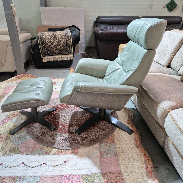 체리쉬 네스트인 천연가죽 1인용 릴렉스 체어(소파쇼파)+오토만 이미지