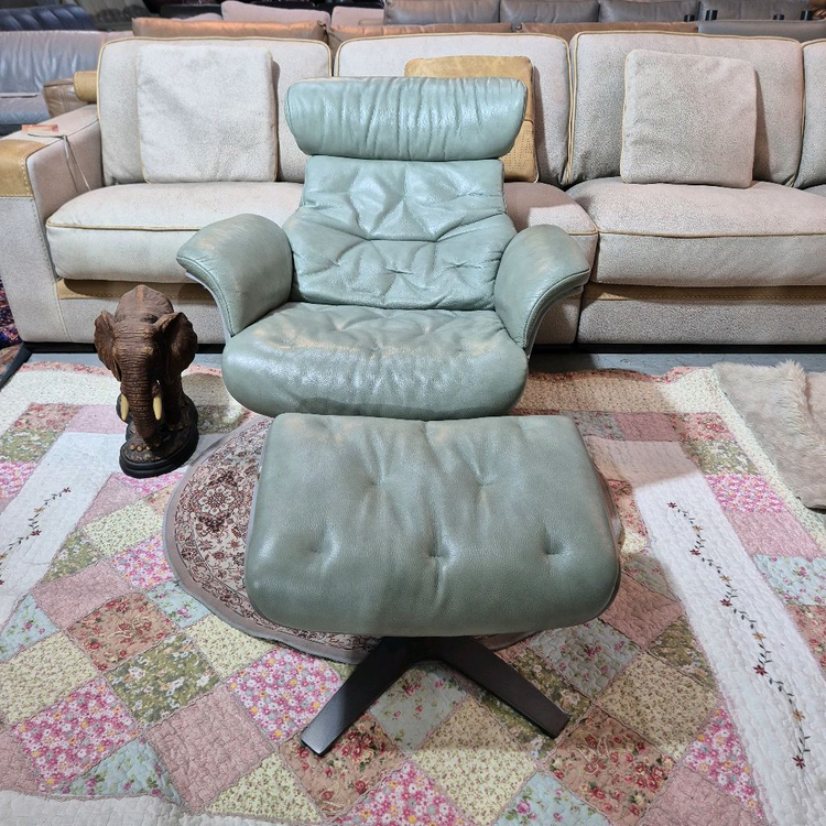 체리쉬 네스트인 천연가죽 1인용 릴렉스 체어(소파쇼파)+오토만 이미지