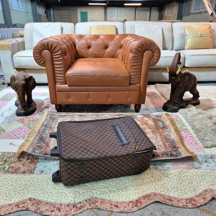 수입 체스터필드 이태리 전체 천연가죽 1인 소파쇼파 서울경기무료배송 이미지