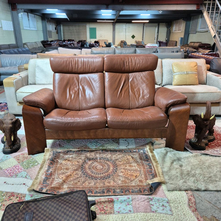 스트레스리스 최고급 전체 가죽 2인 릴렉스 소파쇼파 서울경기근거리무료배송 이미지