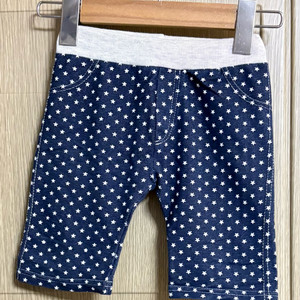 유아 별무늬패턴 면데님 반바지 7호 이미지