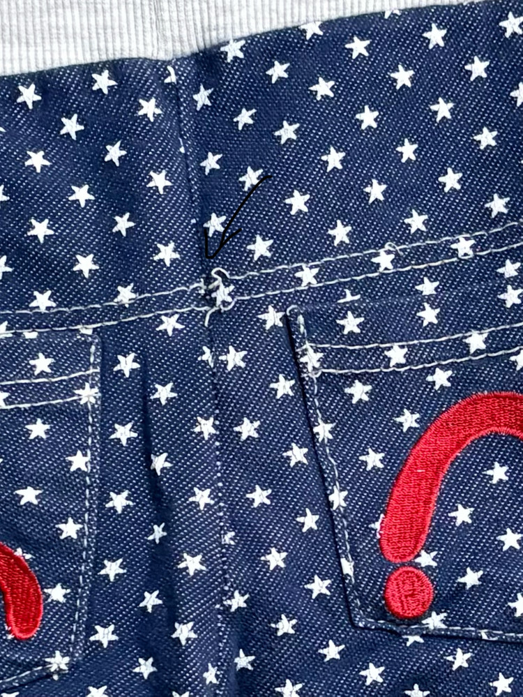 유아 별무늬패턴 면데님 반바지 7호 이미지