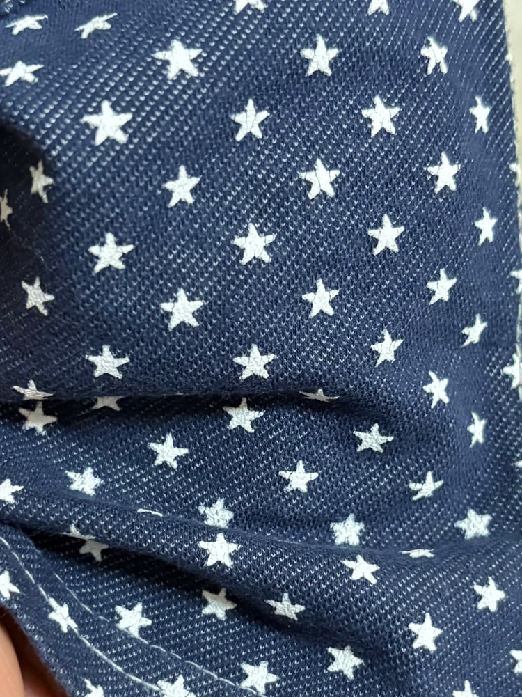 유아 별무늬패턴 면데님 반바지 7호 이미지
