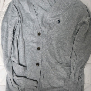 폴로 포니로고 자수 가디건 그레이 L 이미지