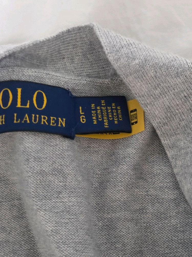 폴로 포니로고 자수 가디건 그레이 L 이미지