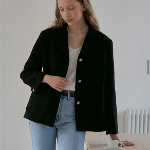 유라고 트위드 자켓 (Belle tweed jacket 블랙 새상품) 이미지