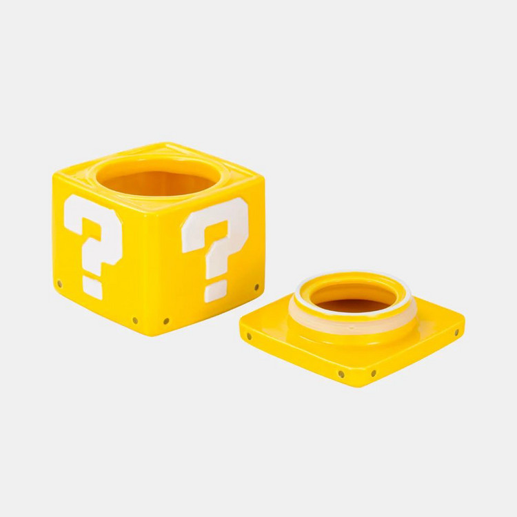 슈퍼 마리오 물음표 블록 닌텐도 스토어 캐니스터 피규어 장식 도자기 스위치 요시 이미지