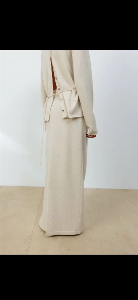 르917 베이직 니트가디건 맥시 스커트 세트(38) 이미지