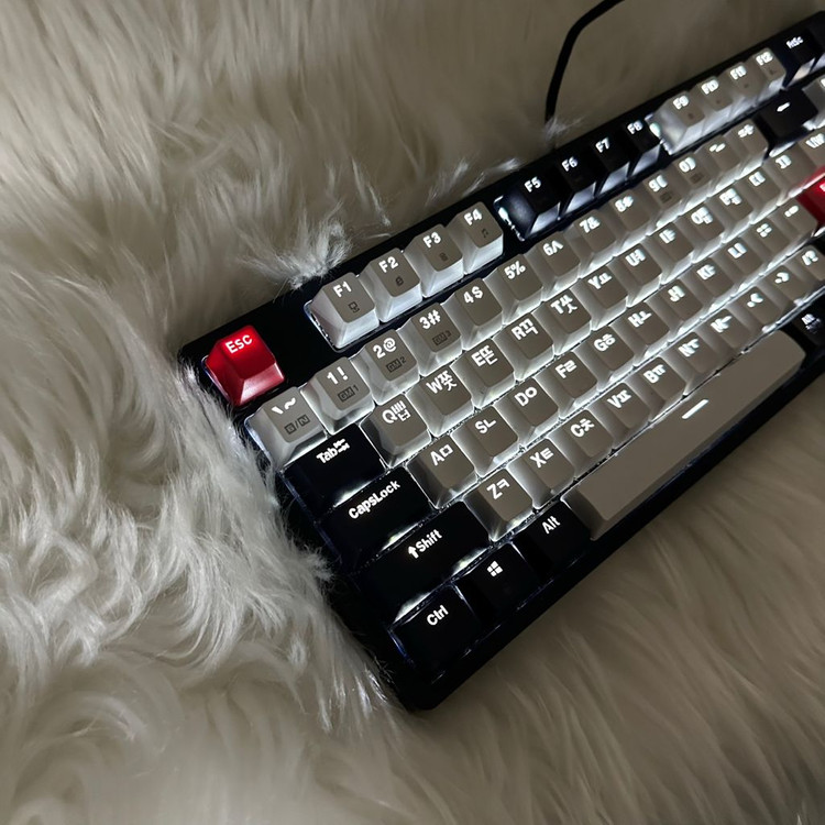 [당일출발]앱코해커 K611네이비화이트 텐키리스 키보드 이미지