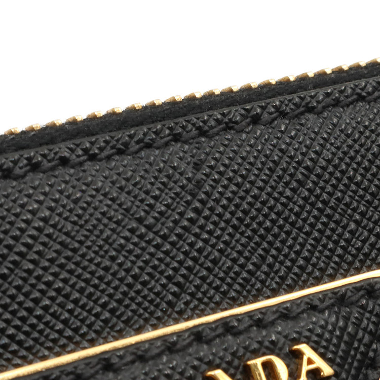 프라다 블랙 사피아노 럭스 금장 레터링 로고 갤러리아 미니 2WAY (내장칩) / 1BA906 이미지