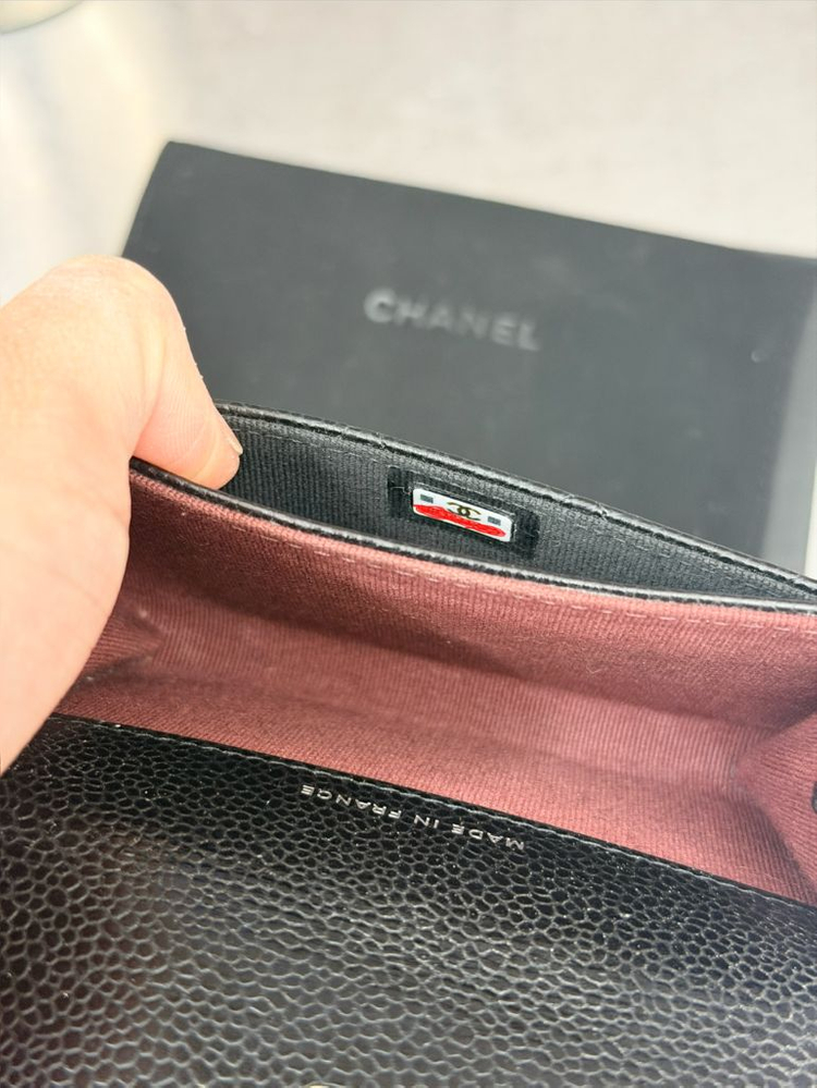 샤넬 클래식 카드지갑 캐비어블랙 이미지