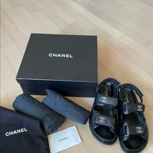 샤넬 캐비어 벨크로 샌들 이미지