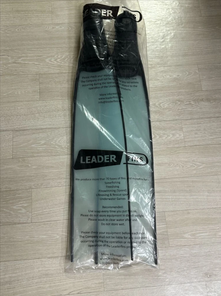 (미사용) 리더핀 ICE 롱핀 39-40 / 프리다이빙 입문용 이미지