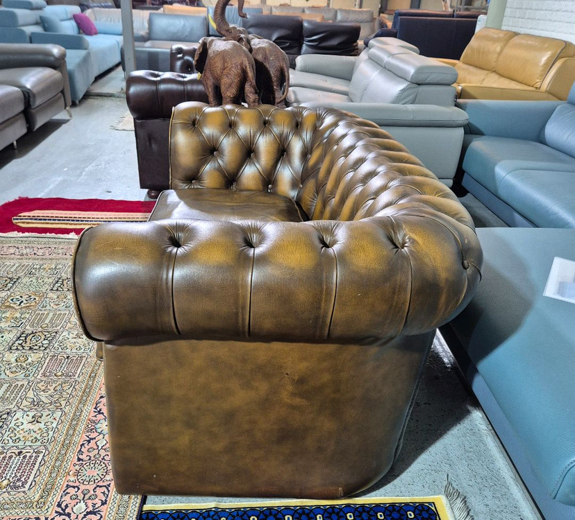 영국 체스터필드 전체 천연가죽 3인 소파쇼파 서울경기근거리 무료배송 이미지