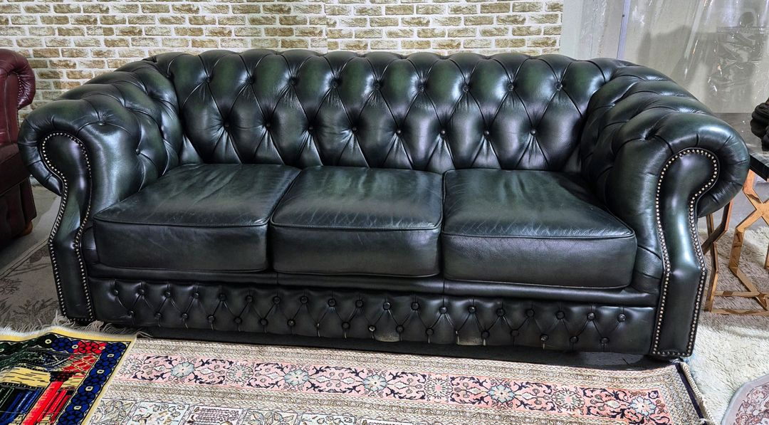 수입 체스터필드 이태리 전체 천연가죽 3인쇼파+2인 소파(개당125만원) 이미지